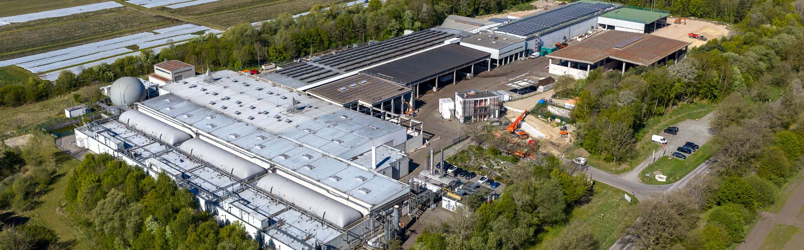 Überblick über das Biogas- und Kompostwerk der MVR am Standort Wulksfelder Damm
